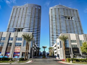 The two glass buildings of Panorama Towers